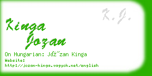 kinga jozan business card